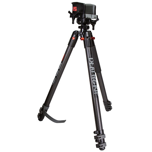 The BOG DeathGrip Carbon Fiber Tripod offers unmatched stability, lightweight portability, and a patented clamp for a hands-free, rock-solid shooting rest.