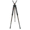 The BOG Havoc Shooting Stick Tripod offers lightweight portability, durable camo design, quick twist-style leg deployment, and 360-degree shooting comfort.