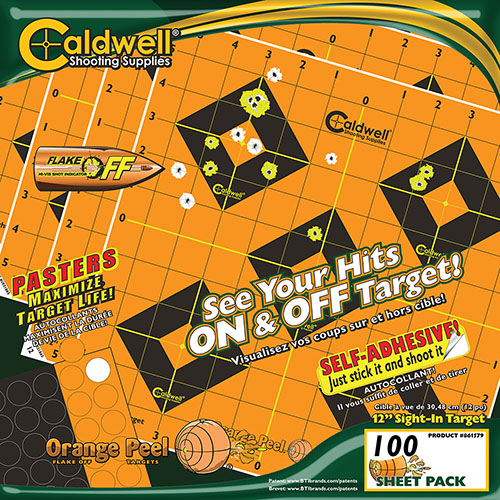 Caldwell's Orange Peel® Targets feature dual-color flake-off technology for instant hit visibility, making target acquisition easy and effective at any distance.
