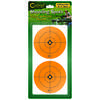 Enhance your shooting experience with Caldwell Orange Shooting Spots; 3" bright orange dots make it easy to identify aiming points on targets or cardboard.