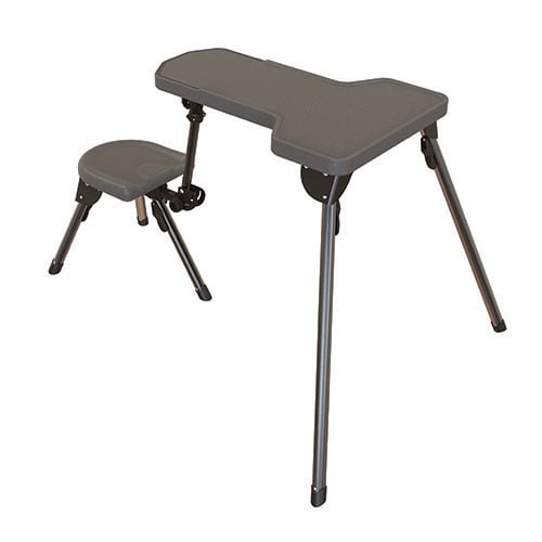 The Caldwell Stable Table Lite is a lightweight, durable shooting table with quick setup, ambidextrous features, and all-weather capability for ultimate shooting comfort.