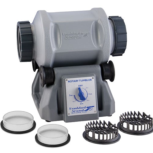 Experience superior brass cleaning with the Frankford Arsenal Platinum Series Rotary Tumbler 7L, featuring stainless steel media for unmatched performance and efficiency.
