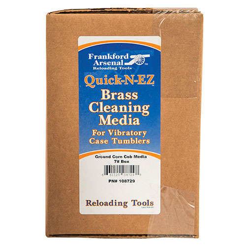 Frankford Arsenal's Corn Cob Media is perfect for polishing brass, providing a high-quality finish while being gentle on your cases. Ideal for all your cleaning needs.
