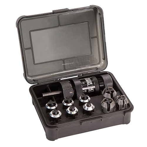 The Frankford Arsenal Platinum Series Universal Precision Case Trimmer features an adjustable collet system for all shouldered cases, ensuring precise trimming every time.
