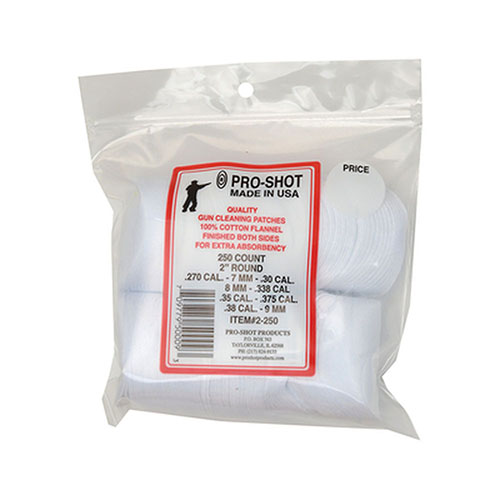 Tipton 17-22 Caliber Rimfire Patches are 100% cotton, .75