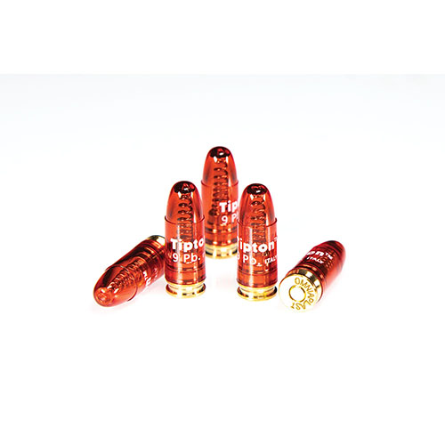 Tipton Snap Caps for 9 mm Luger protect your firing pin, aid in trigger pull adjustments, and relieve hammer spring tension when storing your firearms.