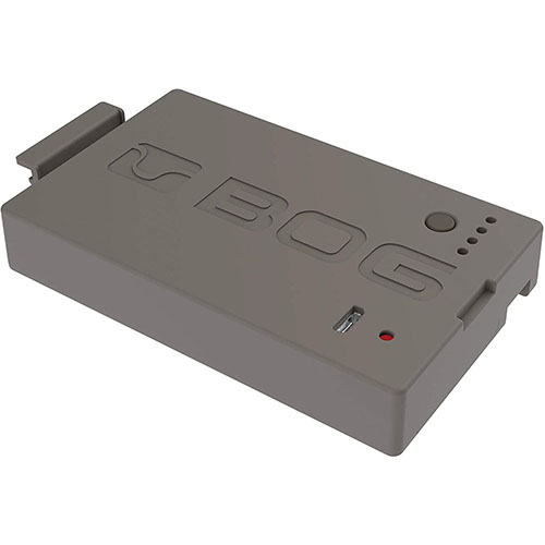The BOG Omnipotence Li-Ion Battery Pack replaces the 6AA tray, providing over a year of reliable power for your BOG game cameras with rechargeable convenience.