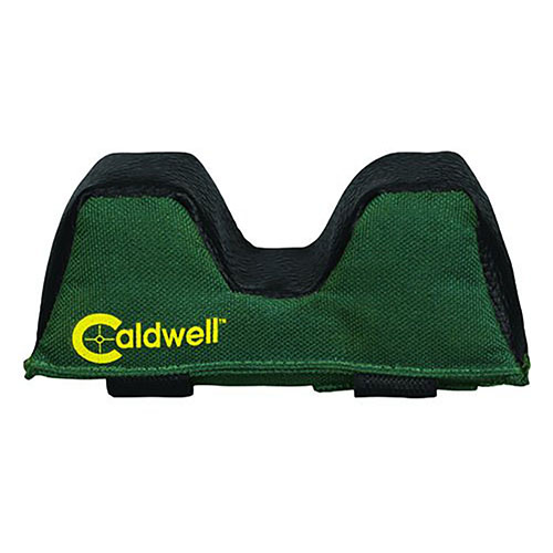 Experience unmatched stability with Caldwell's Universal Front Rest Bag, featuring durable leather and polyester, quick-install hook and loop tabs, and a secure shape.