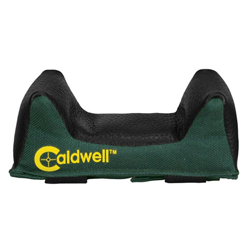 Caldwell's Universal Front Rest Bags feature durable leather and polyester for a secure, shape-retaining rest, with quick-install hook and loop tabs for ease of use.