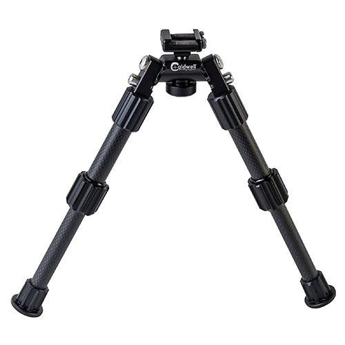 Enhance your shooting accuracy with the Caldwell Accumax Pic Rail Bipod 6”-9”, featuring quick-deployment carbon fiber legs, rubber feet, and easy twist-lock adjustments.
