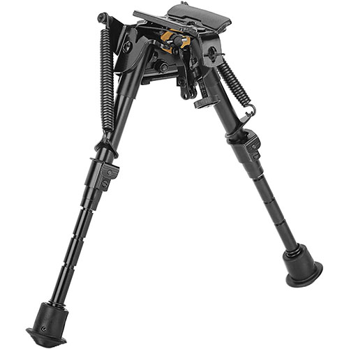 The Caldwell XLA Bipod offers stable shooting support, easy height indexing, and attaches to most firearms with a sling swivel stud, available in multiple heights.