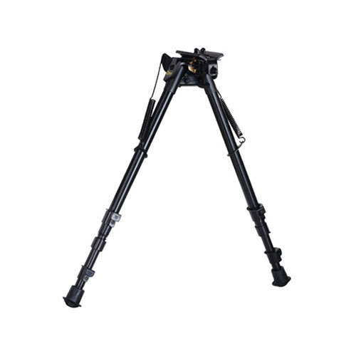 The Caldwell XLA Bipod offers stable shooting support, easily attaches to firearms, features notched legs for height indexing, and comes in various models and heights.