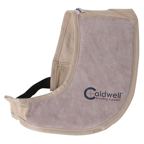 The Caldwell Field Recoil Shield offers lightweight, ambidextrous design, quick gun mounting, and a 1/4" energy-absorbing pad for superior recoil protection.