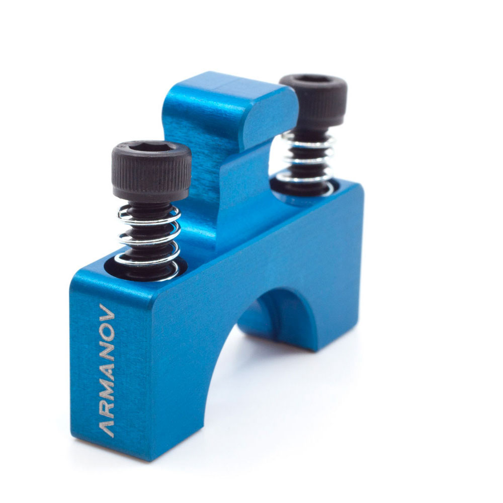 The ARMANOV Quick Disconnect for Dillon Powder Measure offers tool-less installation, quick powder bar changes, and compatibility with multiple toolheads for effortless adjustments.