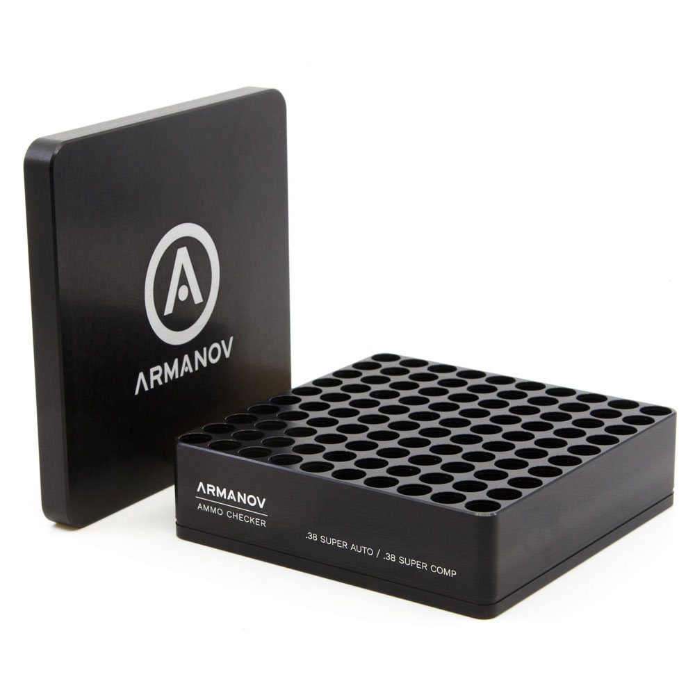 The Armanov 100 rnd Ammo Checker ensures reliable ammo testing with precision machining, faster ejection, and a convenient flip cover for efficient reloading.