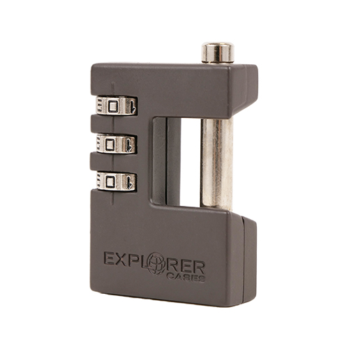 Secure your Explorer Case with the robust EXPLORER CASES Combination Padlock, designed to prevent unintentional tampering while ensuring hassle-free transport.