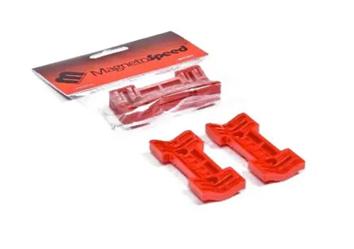 Achieve precise alignment of your MagnetoSpeed chronograph on tapered barrels with this Tapered Spacer Kit, featuring 0.5° and 1° spacers for versatile angles.
