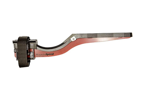 The MagnetoSpeed V3 Bayonet fits barrels from 1.27 cm to 5.08 cm and accommodates muzzle brakes up to 8.89 cm, ensuring versatility for various rifle setups.