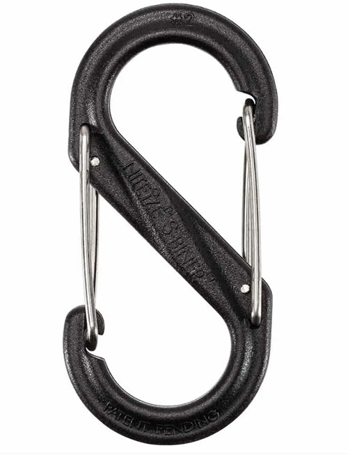 The lightweight Nite Ize S-Biner #2 features a secure stainless steel wire gate, perfect for attaching your Kestrel DROP to your backpack or belt.