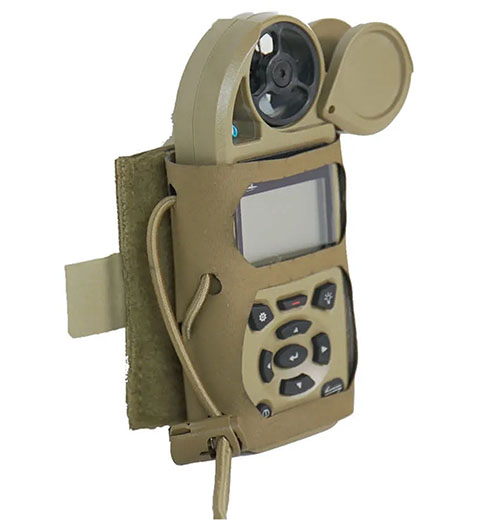 The Kestrel ATI Wind Wrap securely attaches your Kestrel weather station to rifle slings or bipods, ensuring quick access and hands-free convenience at only 0.36 lb.