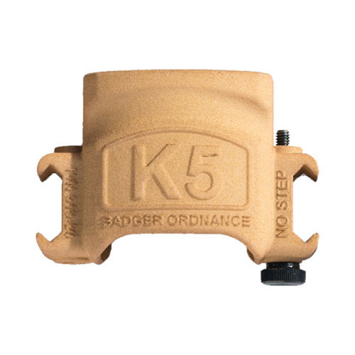 The Kestrel K5 Mount securely attaches to Picatinny rails, ideal for 3 or 9 o’clock positioning, and is perfect for use with spotting scopes, made from durable polymer.