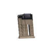 The MDT Poly-Metal Magazine combines a lightweight polymer body with a durable metal feedlip, featuring clear windows for easy loading checks and compatibility with various calibers.