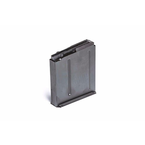 The MDT Metal Magazine for Long Action 300 Win Mag offers reliable feeding with 5 rounds capacity, designed for chassises requiring CIP / 3.85" magazines.