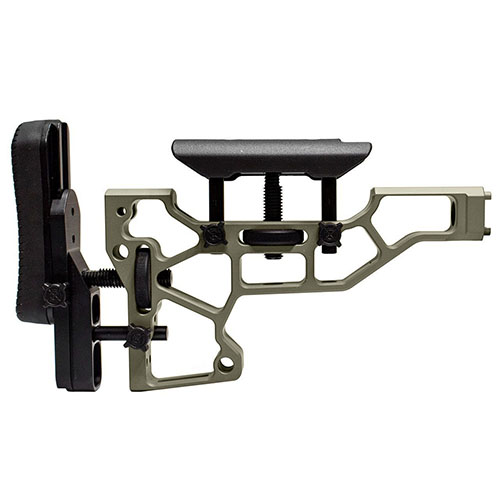 Experience ultimate comfort and performance with the MDT Skeleton Rifle Stock, featuring toolless adjustments for perfect cheek riser and buttpad fit on ACC/ESS chassises.