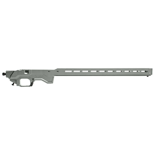 Build your ideal ACC Chassis for Remington 700 with customizable stock options and MDT's Vertical Pistol Grip, all in a durable Cerakote Tactical Gray finish.