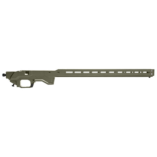 Build your custom ACC Chassis with the MDT ACC Chassis Base for Remington 700, featuring versatile stock options and a dedicated Vertical Pistol Grip.
