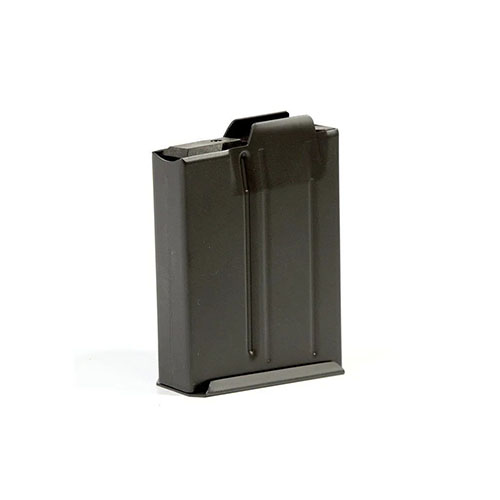 The MDT Metal Magazine offers high strength steel construction, Cerakote Elite finish for durability, and a unique DSSF design for a compact 10-round capacity.