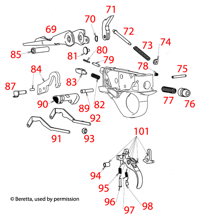 Beretta® 1301 Competition-Trigger Schematic - Brownells UK