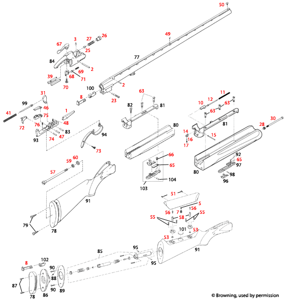 Browning® BT-99 Schematic - Brownells UK