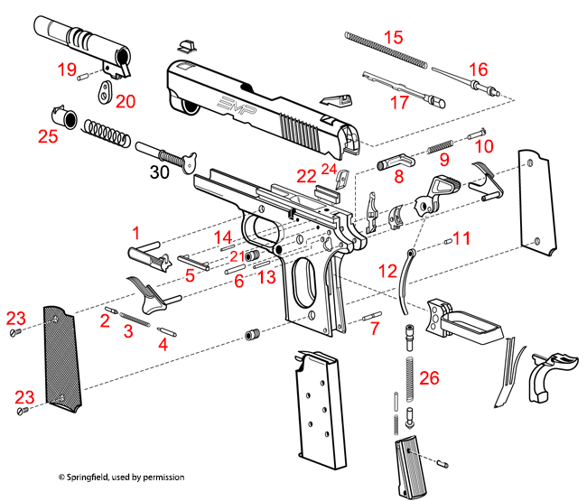 Springfield Armory® Micro-Compact Models 1911 Schematic ... taurus 25 acp schematic 