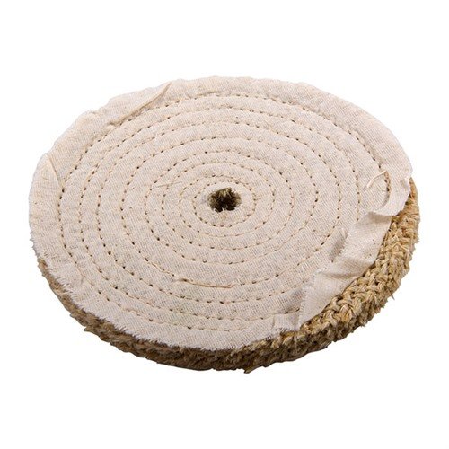 The Brownells Sisal Polishing Wheel features 7 plys of woven jute for aggressive metal and rust removal, offering durability and a brushed finish.