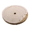 The Brownells Sisal Polishing Wheel features 7 plys of woven jute for aggressive metal and rust removal, offering durability and a brushed finish.