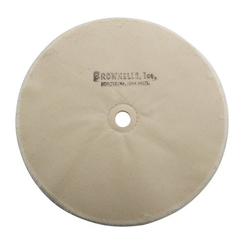 Brownells Muslin Polishing Wheel offers flexibility for effective metal polishing, ensuring a bright finish while extending wheel life and saving you time.