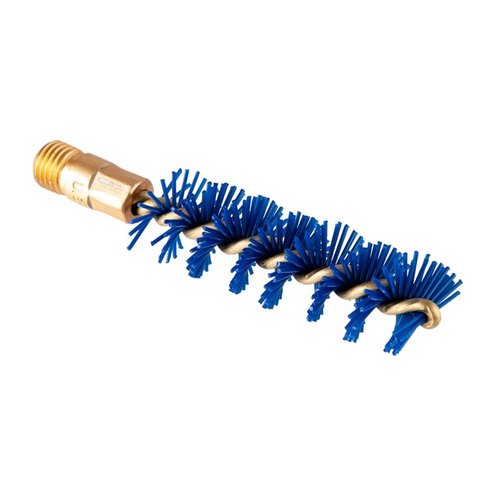 IOSSO Nyflex Rifle Bore Brushes offer tough, flexible cleaning with blue Nyflex bristles, brass core for scratch-free use, ideal for handguns, rifles, and shotguns.