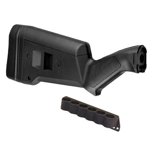 Transform your Remington 870 with the SGA Buttstock and 6-RD Shell Holder for enhanced ergonomics, tactical reloads, and unmatched durability.