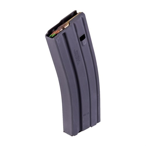 The AR-15 223/5.56 Magazine features a durable aluminum construction, 30-round capacity, and a CS spring for reliable feeding, perfect for your shooting needs.
