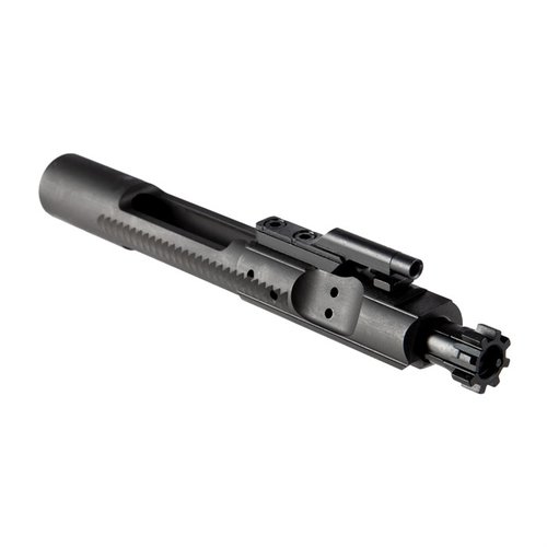 The Brownells M16 Bolt Carrier Group features Carpenter 158 steel, MPI and HPT certified bolts, chrome-lined interiors, and a durable matte black phosphate finish.