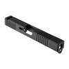 Build a custom Glock® 17 or 19 with Brownells Front Cut Slides featuring ergonomic serrations, factory specs, and a durable black nitride finish.