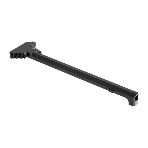 The Brownells Retro AR-15 Triangle Charging Handle offers authentic 601 styling, fits mil-spec AR-15s, and is crafted from durable 6061 T6 aluminum.