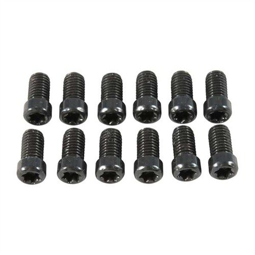 Stock up on extra-strong, heat-treated Leupold Torx screws in convenient 12 Paks, perfect for scope mounting and compatible with various ring brands.