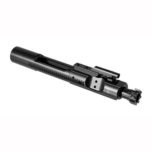 The Brownells M16 6.8 SPC Bolt Carrier Group features durable 8620 and 9310 steel, a matte-black nitride finish, and includes essential components for reliable performance.