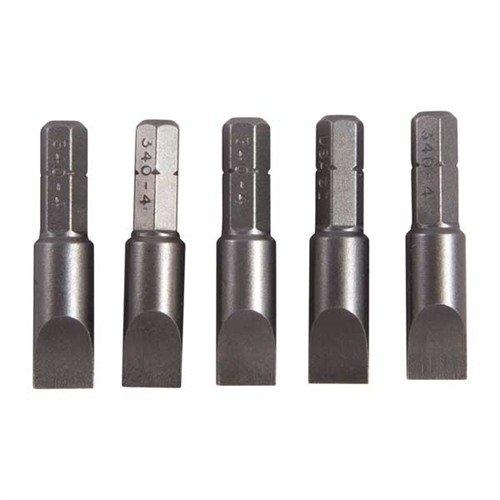 Compact and portable, the Brownells Magna-Tip 5 Piece Set offers precise fit for Colt SAA screws, featuring a magnetic socket and hollow handle for easy storage.