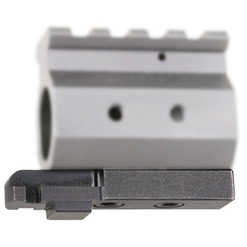 Enhance your AR-15 with the Brownells Modular Gas Block Lug, allowing easy attachment of bayonets or bipods, precision machined for strength and quick customization.