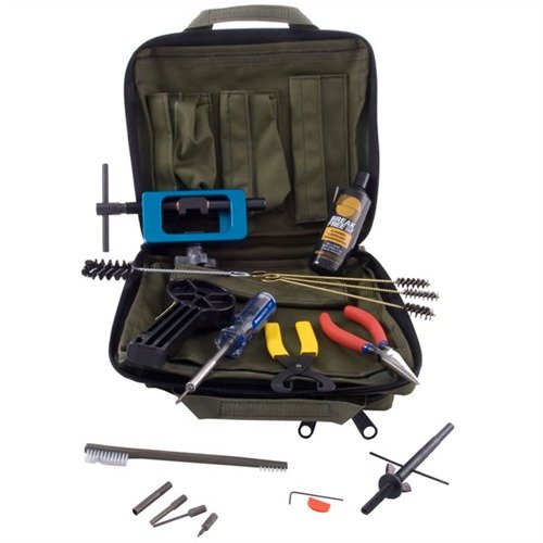 The Brownells Weapons Field Maintenance Pack for Glock® offers a comprehensive toolkit for cleaning, maintenance, and repairs, ensuring optimal performance in any environment.