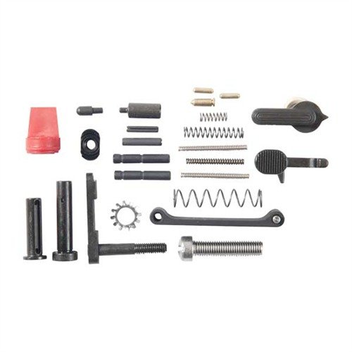 Complete your AR-15 build with the Colt Lower Receiver Parts Kit, featuring all essential mil-spec components for small pin receivers, minus the trigger and hammer.