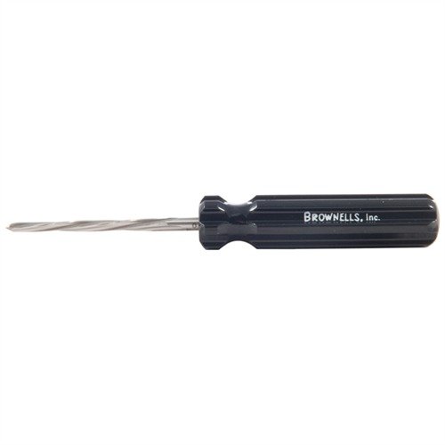 The Brownells AR-15/M16 Gas Block Taper Pin Reamer ensures precise finishing of gas block and front sight tower pin holes for optimal performance and reliability.